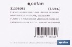 Placa V6 para vehículos largos | Material: aluminio | Recubrimiento con vinilo réflex N2 | Señalización homologada | Fácil de instalar | Disponible en varias medidas - Cofan