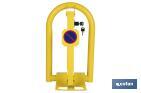 PARKING BARRIER WITH INTEGRATED LATCH | PARKING SPACE BARRIER IN YELLOW