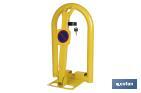 Barrière de blocage pour parking avec serrure intégrée | Barrière de parking de couleur jaune - Cofan