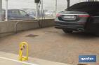 Barrière de blocage pour parking avec serrure intégrée | Barrière de parking de couleur jaune - Cofan