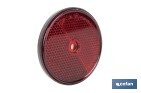Round reflectors without screw | Adhesive backing | Approved product | Diameter: 60 mm | Available in 3 different colours - Cofan