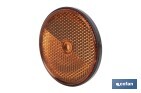 Round reflectors without screw | Adhesive backing | Approved product | Diameter: 60 mm | Available in 3 different colours - Cofan