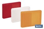CATADIÓPTRICO RECTANGULAR ADHESIVO | PRODUCTO HOMOLOGADO | DISPONIBLE EN 3 COLORES DIFERENTES | MEDIDAS: 56 X 39 MM