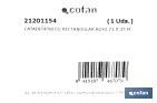 Adhesive rectangular reflector | Approved product | Available in 3 different colours | Size: 71 x 35 mm - Cofan