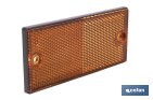 Rectangular reflector with holes | Screws not included | Approved product | Available in 3 different colours | Size: 106 x 50 mm - Cofan