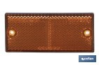 Rectangular reflector with holes | Screws not included | Approved product | Available in 3 different colours | Size: 106 x 50 mm - Cofan