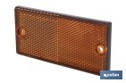 Rectangular reflector with holes | Screws not included | Approved product | Available in 3 different colours | Size: 106 x 50 mm - Cofan