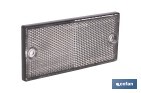 Rectangular reflector with holes | Screws not included | Approved product | Available in 3 different colours | Size: 106 x 50 mm - Cofan