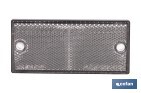 Rectangular reflector with holes | Screws not included | Approved product | Available in 3 different colours | Size: 106 x 50 mm - Cofan