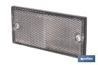 Rectangular reflector with holes | Screws not included | Approved product | Available in 3 different colours | Size: 106 x 50 mm - Cofan