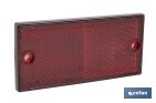 Rectangular reflector with 2 holes and adhesive backing | Screws not included | Approved product | Available in 3 different colours | Size: 106 x 50 mm - Cofan