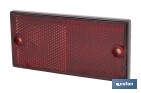 Rectangular reflector with 2 holes and adhesive backing | Screws not included | Approved product | Available in 3 different colours | Size: 106 x 50 mm - Cofan