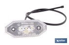 Luz de gálibo delantera LED blanca 12/24V | IP68 Homologada ECE R7 para camión, remolque y tráiler - Cofan