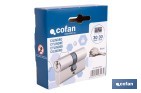 Cilindro de perfil europeo con acabado en níquel | Disponible en diferentes medidas - Cofan