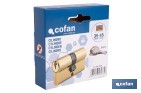 Cilindro de perfil europeo con acabado en latón | Disponible en diferentes medidas - Cofan