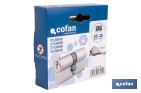 Cilindro de perfil europeo con acabado en níquel | Disponible en diferentes medidas - Cofan