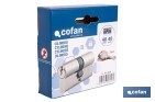 Cilindro de perfil europeo con acabado en níquel | Disponible en diferentes medidas - Cofan