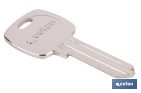 Llave en bruto para cilindros de perfil europeo adecuado para cilindro con leva larga, leva corta y medio cilindro | Acero niquelado - Cofan