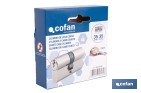 Cilindro Leva Corta de perfil europeo con acabado níquel | Varias medidas disponibles - Cofan
