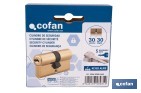 Cilindro de Seguridad de perfil europeo con llaves iguales (serie AAA) | Disponible en acabado latón con varias medidas disponibles - Cofan