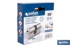 Cilindro de Seguridad de perfil europeo con llaves iguales (serie AAA) | Disponible en acabado níquel y con varias medidas disponibles - Cofan