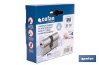Cilindro de Seguridad de perfil europeo en acabado níquel | Varias medidas disponibles - Cofan