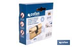 Cilindro de seguridad de perfil europeo con acabado en latón | Disponible en diferentes medidas - Cofan
