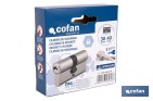 Cilindro de Seguridad de perfil europeo con llaves iguales (serie AAA) | Disponible en acabado níquel y con varias medidas disponibles - Cofan