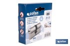 Cilindro de Seguridad de perfil europeo en acabado níquel | Varias medidas disponibles - Cofan