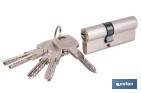 Cilindro de Seguridad de perfil europeo en acabado níquel | Varias medidas disponibles - Cofan