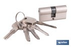 Cilindro de Seguridad de perfil europeo en acabado níquel | Varias medidas disponibles - Cofan