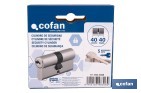 Cilindro de Seguridad de perfil europeo en acabado níquel | Varias medidas disponibles - Cofan