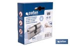 Cilindro de Seguridad de perfil europeo en acabado níquel | Varias medidas disponibles - Cofan