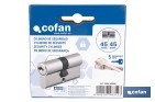 Cilindro de Seguridad de perfil europeo en acabado níquel | Varias medidas disponibles - Cofan