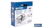 Cilindro de Seguridad de perfil europeo en acabado níquel | Varias medidas disponibles - Cofan