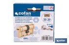 Cilindro de alta seguridad de perfil europeo con acabado en latón | Disponible en diferentes medidas - Cofan
