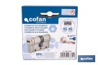 Cilindro Alta Seguridad de perfil europeo en acabado níquel | Varias medidas disponibles - Cofan