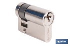 Medio Cilindro de perfil europeo 30 x 10 mm con llaves iguales (serie AAA) | Disponible en acabado latón y níquel - Cofan