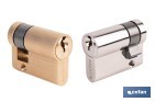 MEDIO CILINDRO DE PERFIL EUROPEO 30 X 10 MM CON LLAVES IGUALES (SERIE AAA) | DISPONIBLE EN ACABADO LATÓN Y NÍQUEL