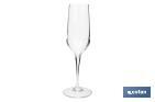 Pack of 6 champagne flutes | Ágata Model | Capacity: 23cl | 100% lead-free - Cofan