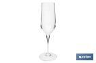 Pack of 6 champagne flutes | Ágata Model | Capacity: 23cl | 100% lead-free - Cofan