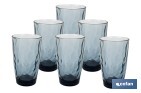 Pack de 6 verres hauts Modèle Jade | Disponibles en différentes contenances | Plusieurs couleurs - Cofan