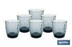 Pack de 6 vasos de agua Modelo Jade | Disponibles en diferentes capacidades | Varios colores - Cofan