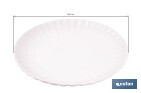 Vajilla de porcelana esmaltada de color blanco con diseño en relieve | Set de 16 piezas | Apta para lavavajillas, microondas y horno - Cofan