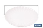 Vajilla de porcelana esmaltada de color blanco con diseño en relieve | Set de 16 piezas | Apta para lavavajillas, microondas y horno - Cofan
