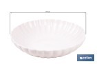 Vajilla de porcelana esmaltada de color blanco con diseño en relieve | Set de 16 piezas | Apta para lavavajillas, microondas y horno - Cofan