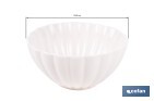 Vajilla de porcelana esmaltada de color blanco con diseño en relieve | Set de 16 piezas | Apta para lavavajillas, microondas y horno - Cofan
