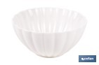 Vajilla de porcelana esmaltada de color blanco con diseño en relieve | Set de 16 piezas | Apta para lavavajillas, microondas y horno - Cofan