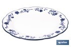 Vajilla de porcelana con flores azules | Set de 18 piezas | Adecuado para 6 personas | Apta para lavavajillas, microondas y horno - Cofan