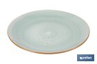Vajilla de cerámica verde agua pintada a mano | Set de 16 piezas | Apta para lavavajillas, microondas y horno - Cofan